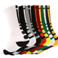 Stock lot men elite calf socks sport calcetines gruesos de algodón de baloncesto